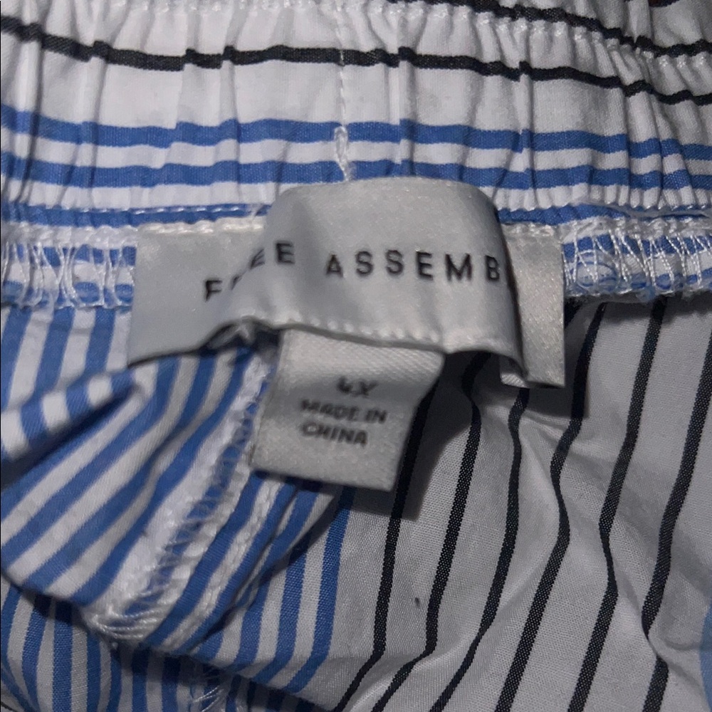 Tie Front Cotton Maxi Striped A-Line Skirt - Picture 6 of 8